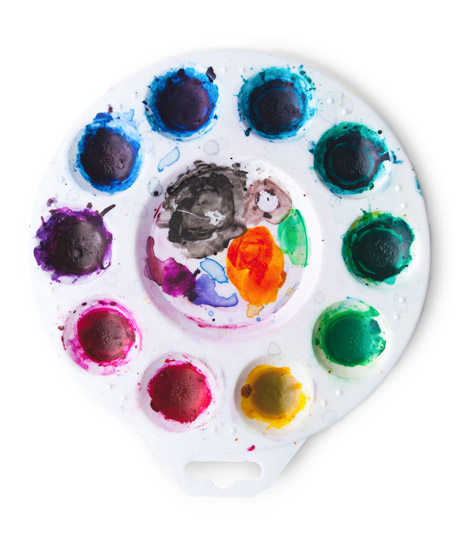 Round Watercolor Tray