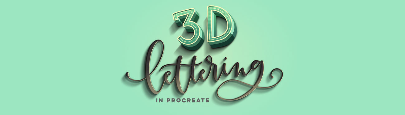 3d lettering in procreate on-line course