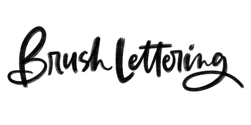 brush lettering example