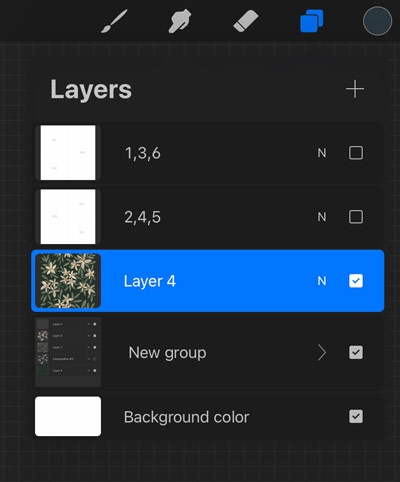 A flattened layer example in the layers palette