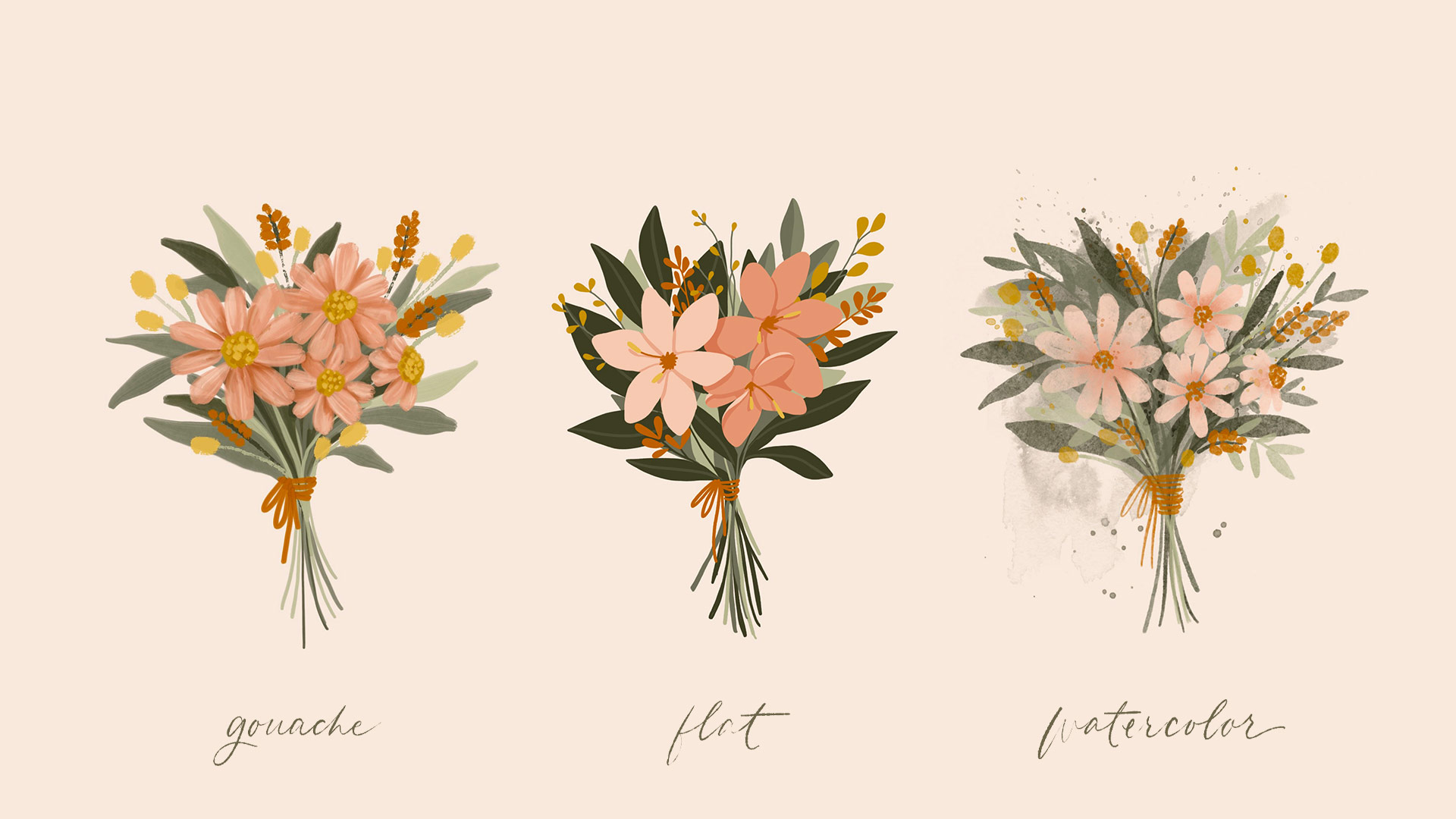 bouquet of flowers drawing