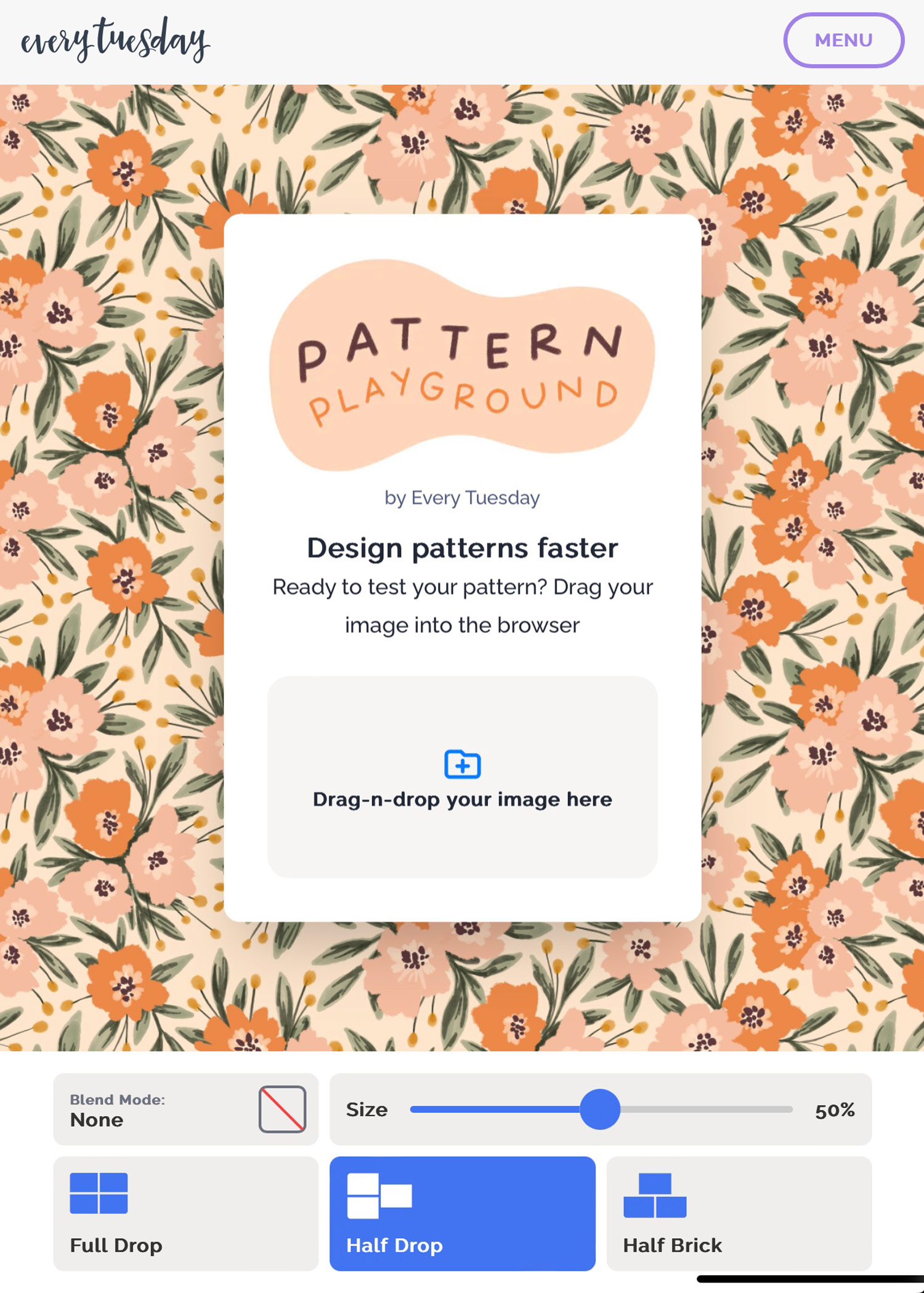 The Pattern Playground interface