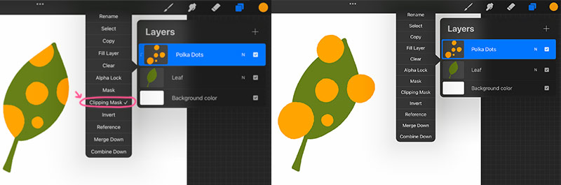 how to undo your clipping mask in Procreate