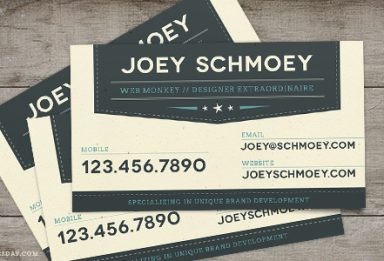retro business card preview