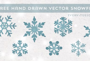8 free vector snowflakes