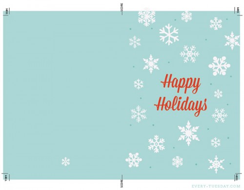 Freebie: Holiday Greeting Card Printable | Blog | Every-Tuesday