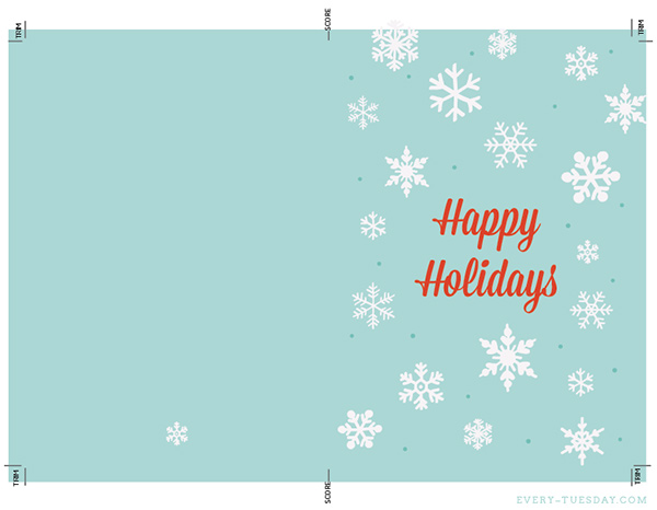holiday greeting card layout