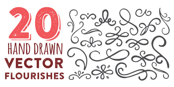 free vector flourishes preview