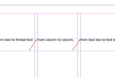 how to thread text in adobe indesign