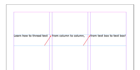 how to thread text in adobe indesign