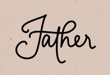 father hand lettering