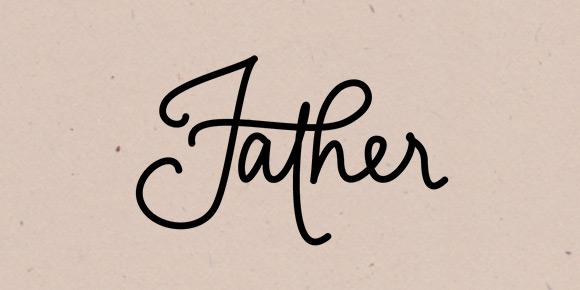 father hand lettering