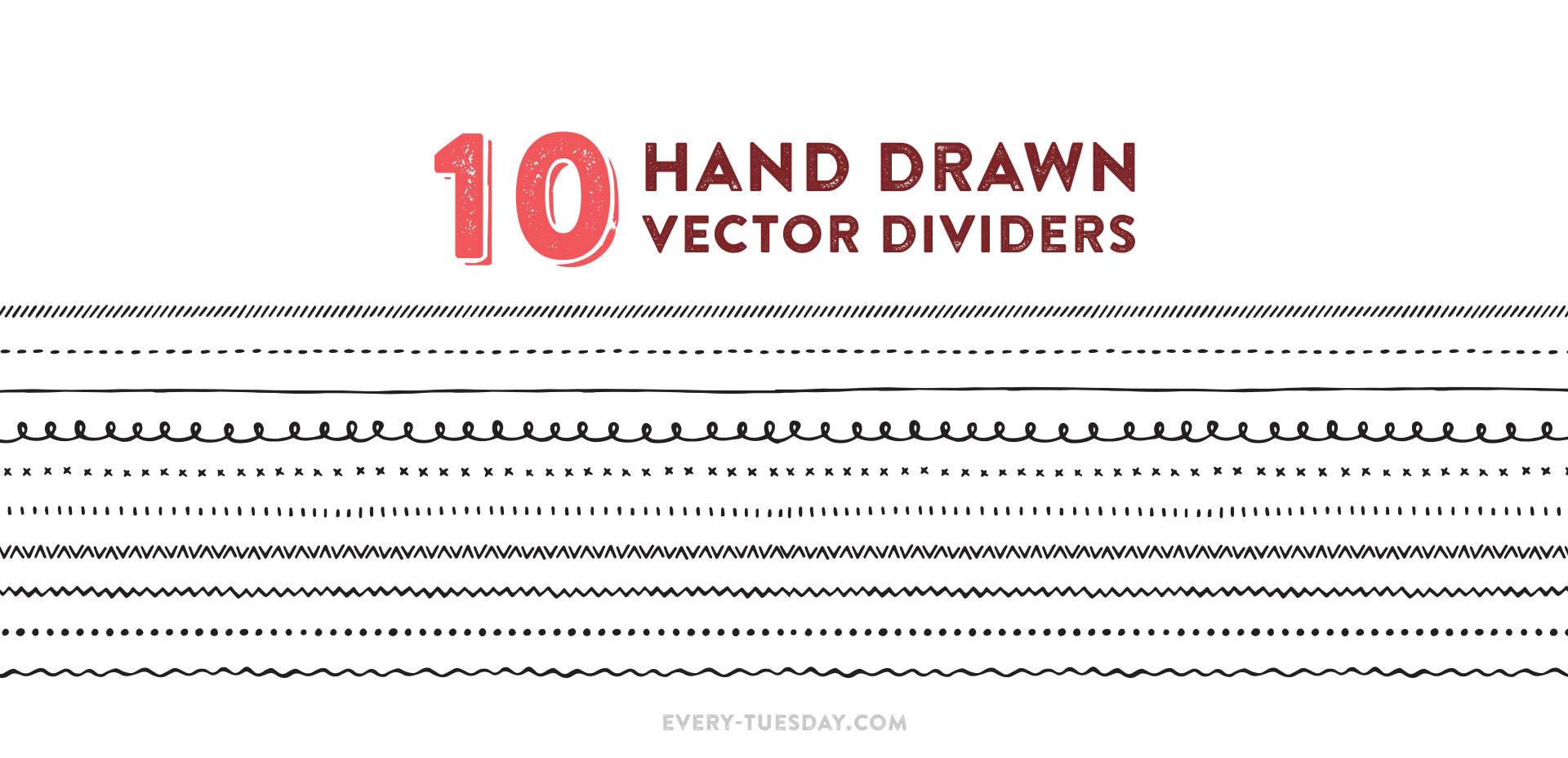 hand drawn vector dividers