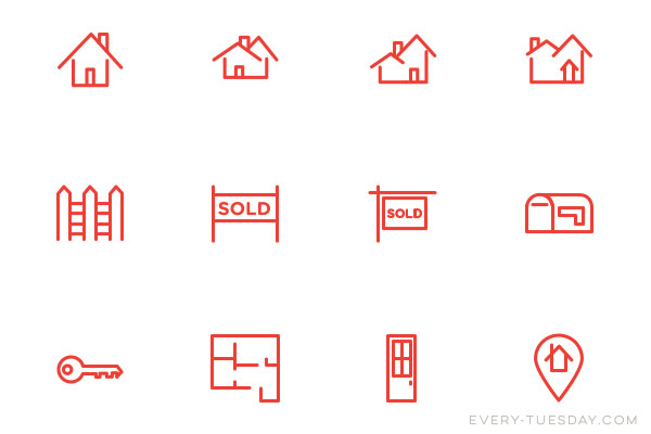 real estate icons preview