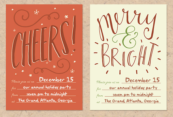 hand lettered holiday template example