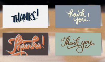 free mini thank you cards