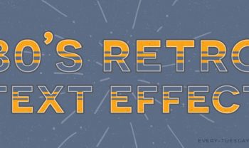 create a retro text effect in adobe photoshop preview image