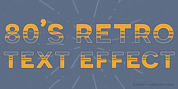create a retro text effect in adobe photoshop preview image