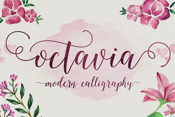 Octavia script font preview