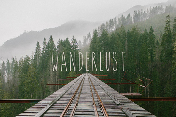 Wanderlust sans serif font preview