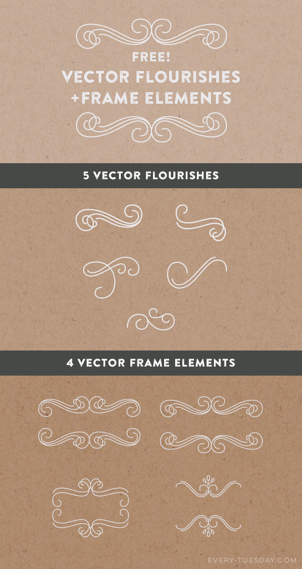 free vector flourishes and frame elements