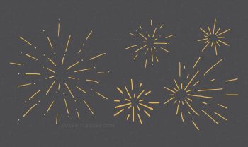 hand drawn vector bursts