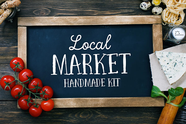 local market handmade font preview