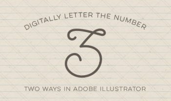 digitally letter the number 3 two ways