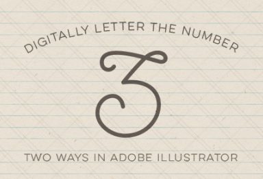 digitally letter the number 3 two ways