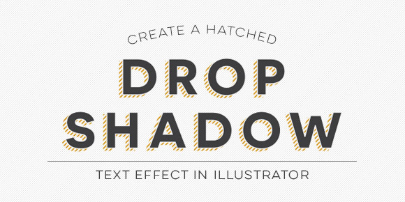 create a hatched drop shadow text effect in illustrator
