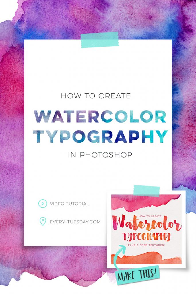 watercolor typography