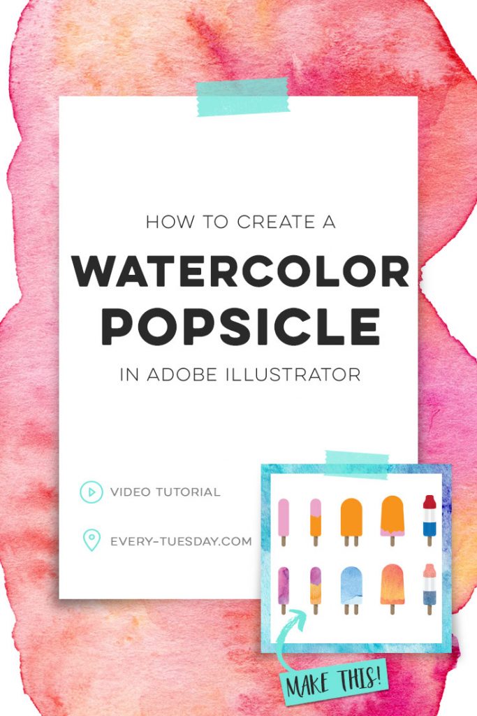 create a watercolor popsicle in adobe illustrator