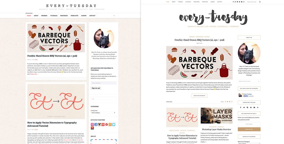 every-tuesday new blog design