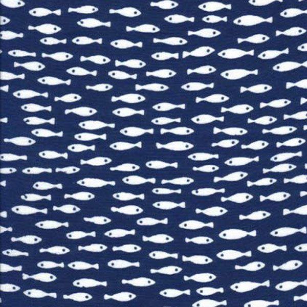 hand drawn fish repeat pattern