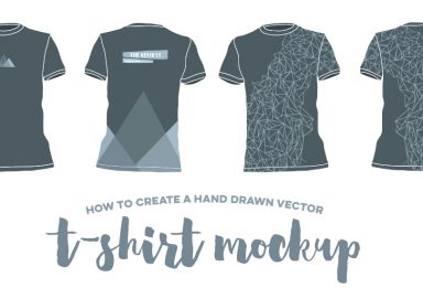 hand drawn vector t-shirt mockup preview