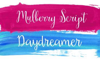 mulberry script, daydreamer text drive preview