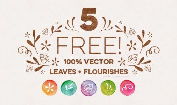 5 free vector leaves and flourishes preview