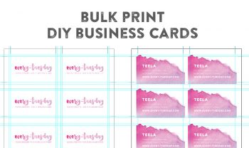 bulk print DIY business cards using Illustrator