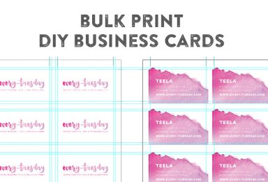 bulk print DIY business cards using Illustrator