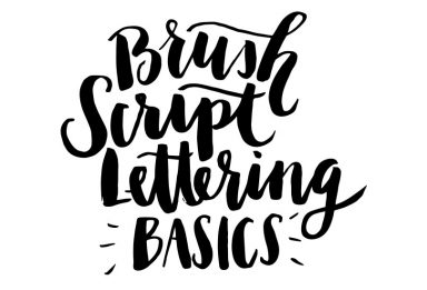 brush script lettering basics