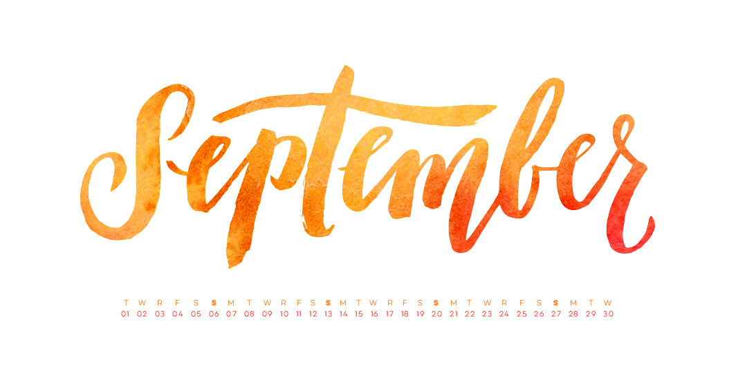 freebie: hand lettered september desktop wallpapers