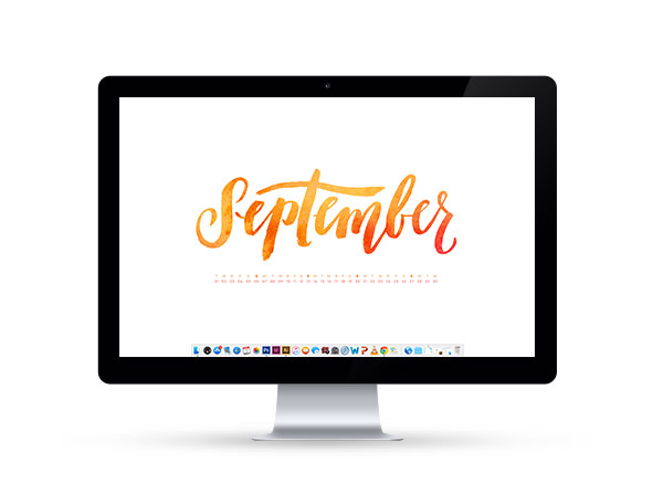 hand lettered september desktop wallpaper with dates