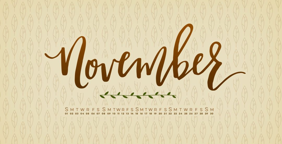 Freebie: Hand Lettered November Desktop Wallpapers