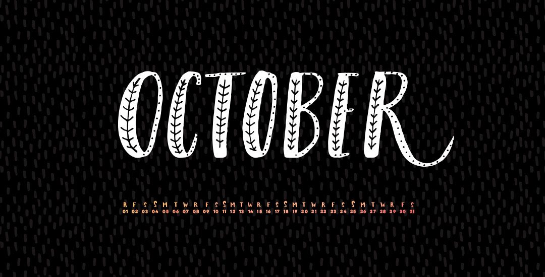 Freebie: Hand Lettered October Desktop Wallpapers