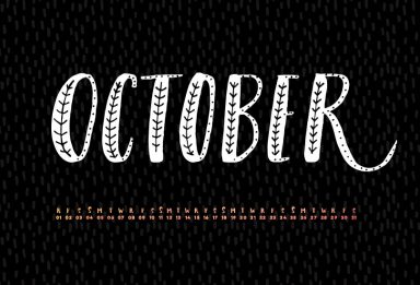 Freebie: Hand Lettered October Desktop Wallpapers
