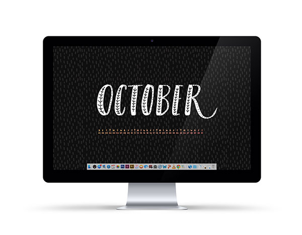 october desktop wallpaper with dates
