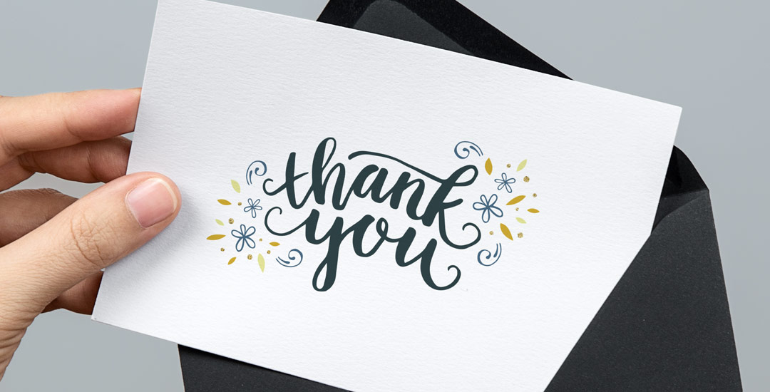 Hand Lettered Watercolor Thank You Card Paper Greeting Cards Brainchild