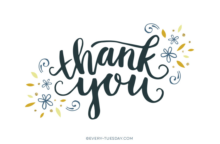 freebie printable thank you card