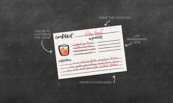 freebie: recipe cocktail recipe cards
