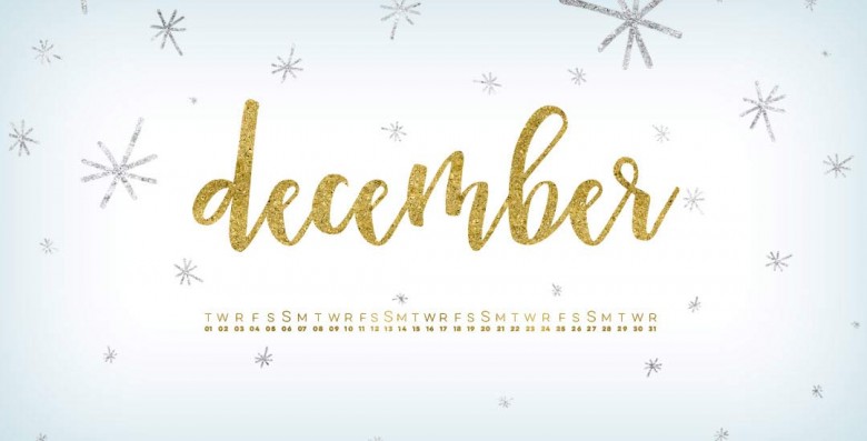 Freebie: Hand Lettered December Desktop Wallpapers